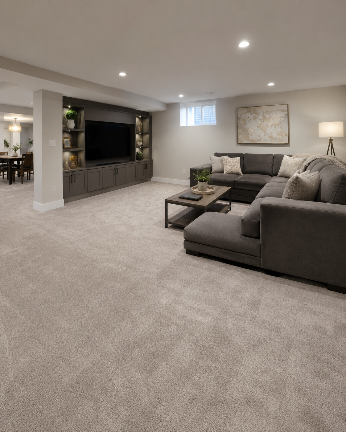 Basement carpet cleaning