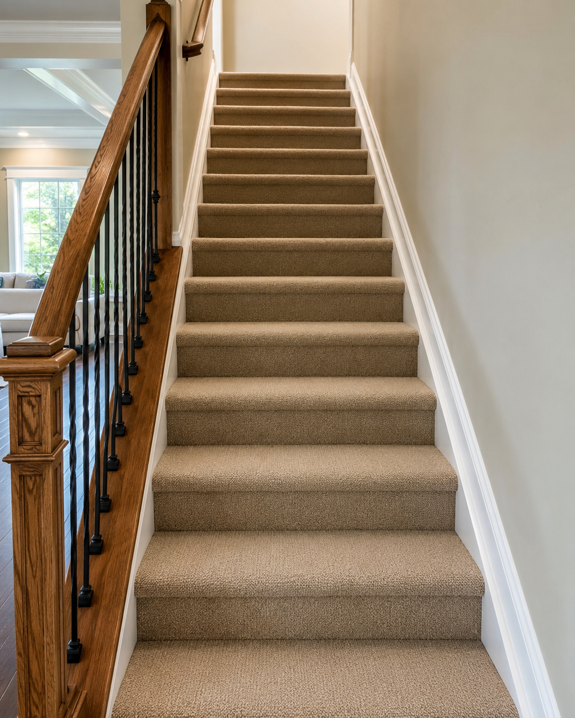 Stair carpet cleaning