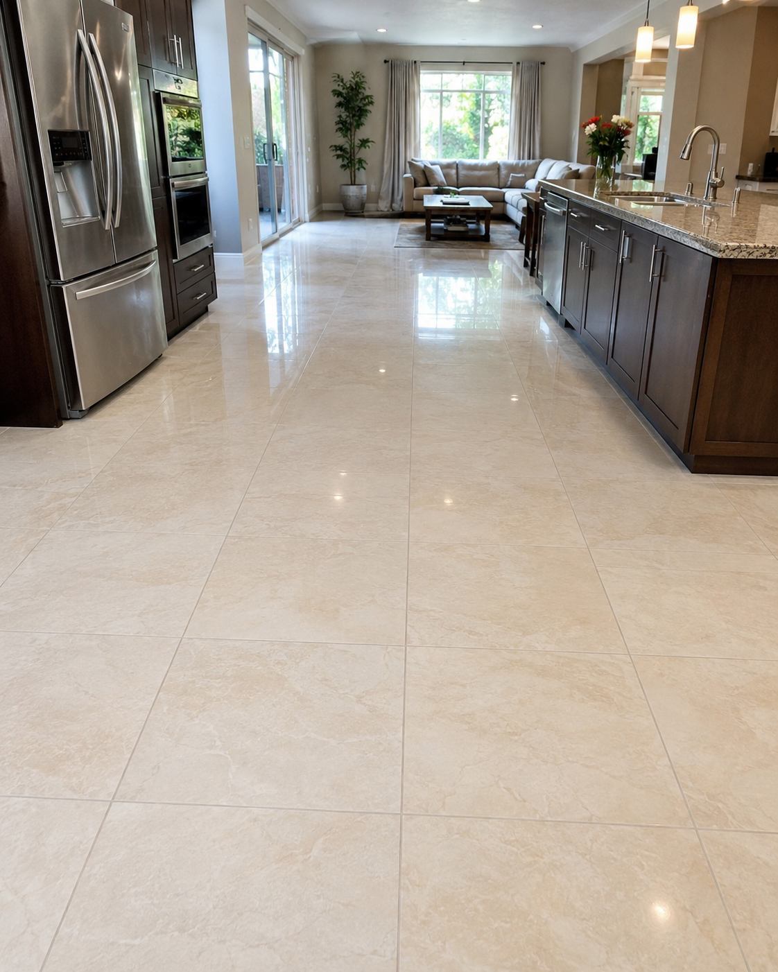 Large tile cleaning